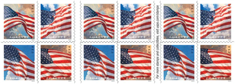 2024 U.S. Flags Forever First Class Postage Stamps