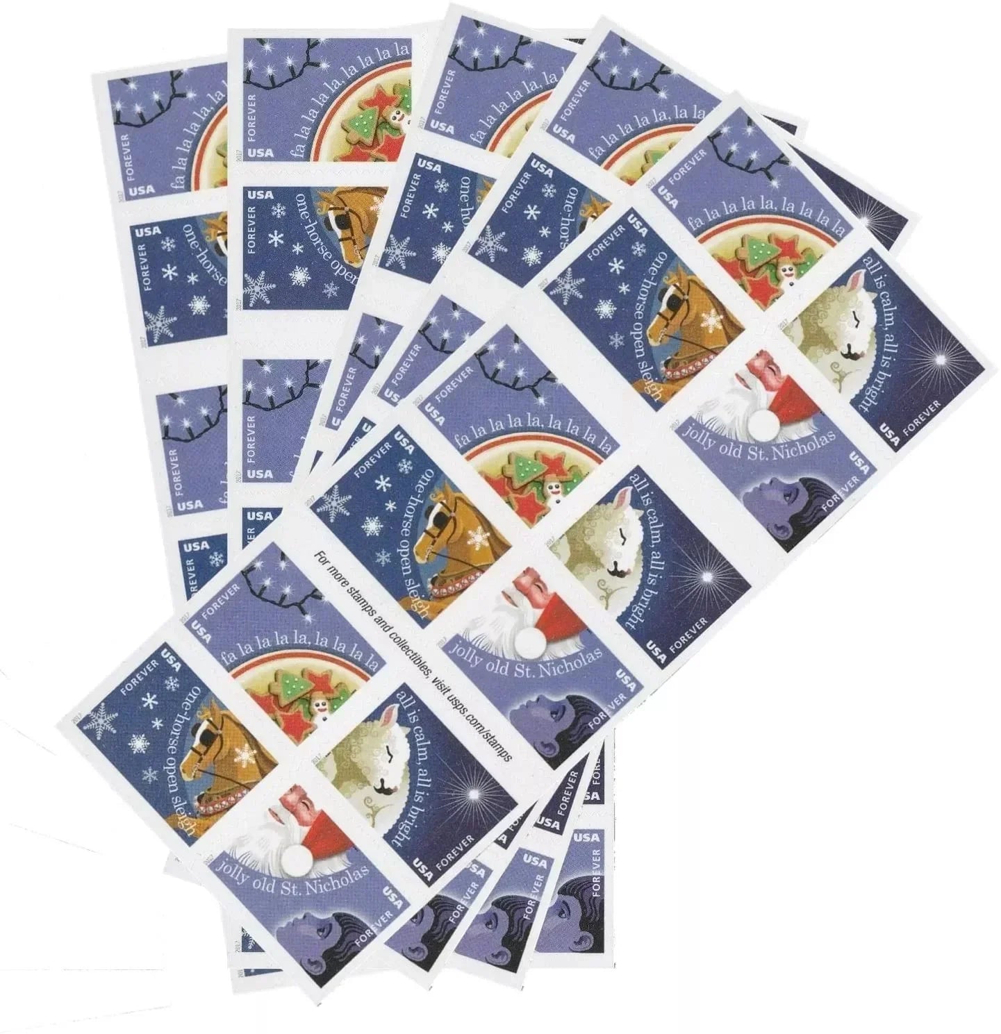 Christmas Carols Forever First Class Postage Stamps