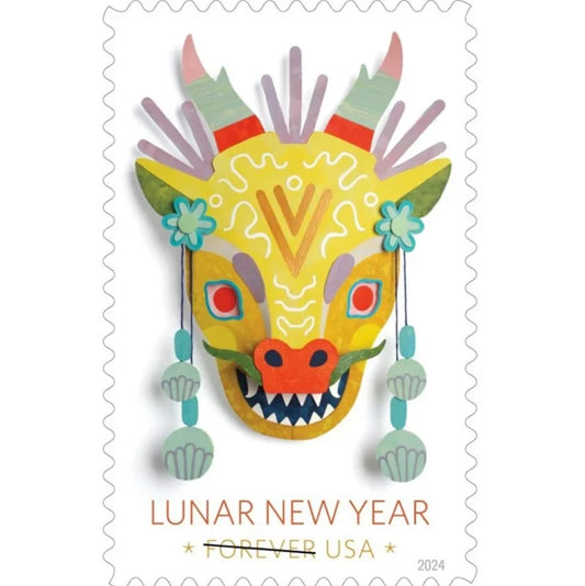 Year of the Dragon Stamp Celebrates Lunar New Year Forever First Class Postage Stamps