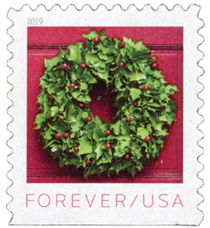 Holiday Wreath Forever First Class Postage Stamps