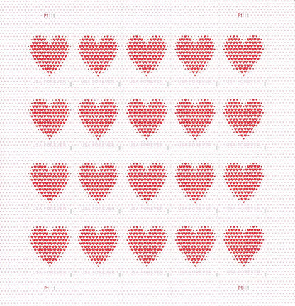 Made of Hearts Forever First Class Postage Stamps